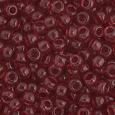11/0 Preciosa Seed Beads Transparent Red #34941